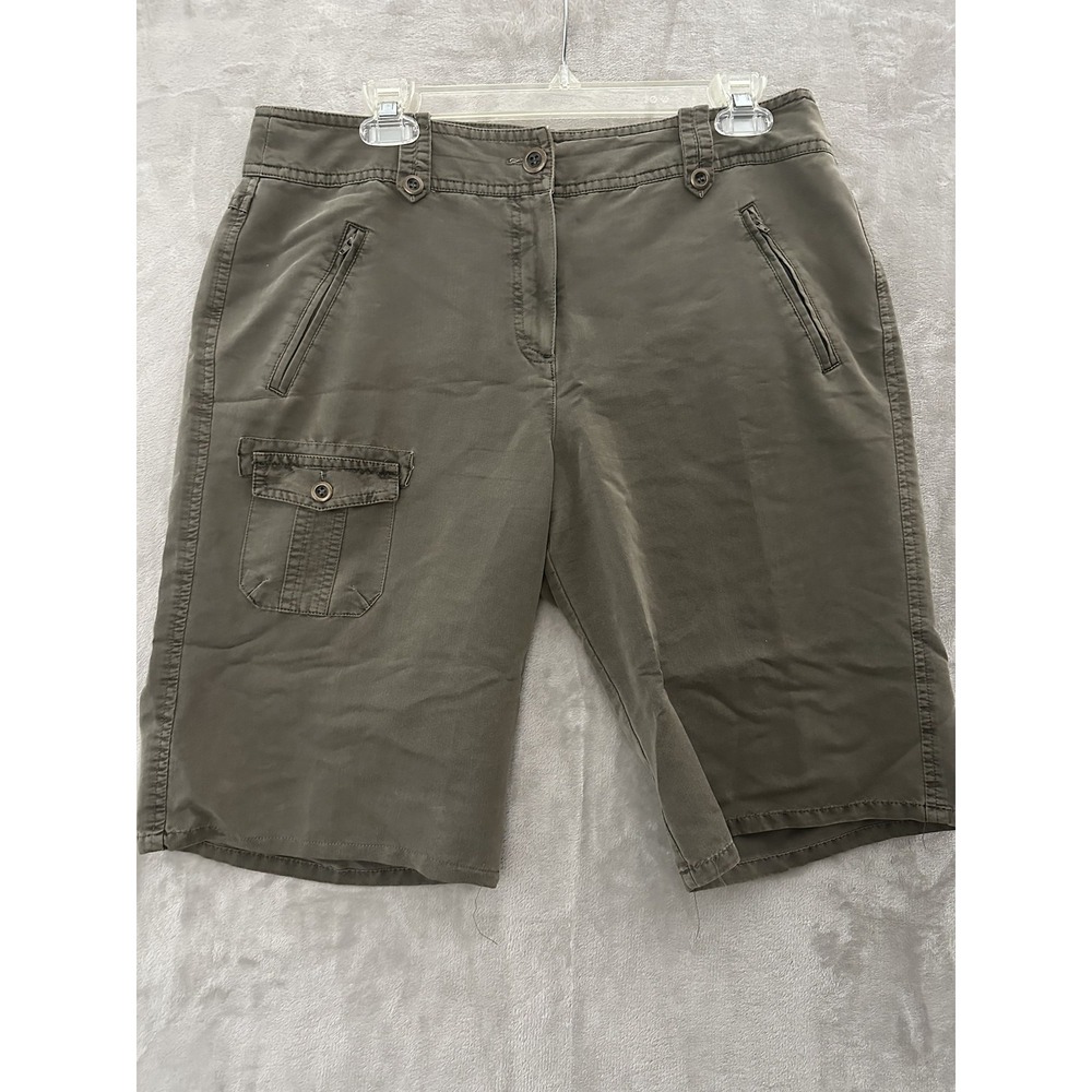 Sandro Shorts Womens Size 12 Utility Zipper Pocket Stretch Relaxed Casual